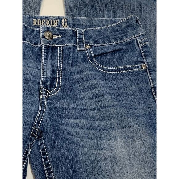 Blue Women's Flare Jeans - Picture 4 of 10